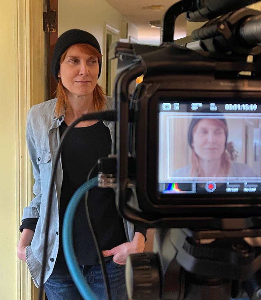 Elizabeth LaPrade on set during a shoot